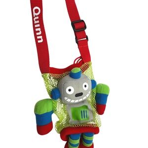 STEPHEN JOSEPH Bottle Buddy Robot Water Bottle Holder‎ Carrier Strap Mesh Quinn